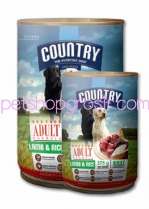 Makanan Kaleng Anjing Country Lamb & Rice Can 400gr