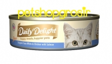 Makanan Basah Kucing Daily Delight Happt Meals Happiers Pure Salmon 80gr 