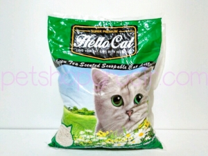 Pasir Kucing Hello Cat Sand Green Tea 10 Liter