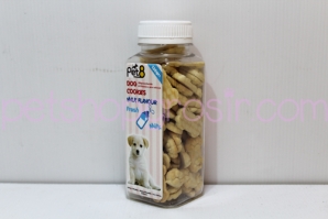 Pet8 Dog Cookies Mlik Flavour 120gr