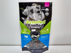 Snack Anjing Endi Assorted Knotted Dental Bone Seaweed & Duck  100gr
