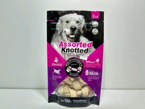 Snack Anjing Endi Assorted Knotted Dental Bone Milk & Chicken 100gr