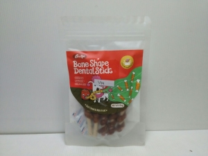 Snack Anjing Budge Milk & Beef Flavor Bone Shape Dental Stick 60gr
