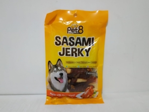 Pet8 Sasami Jerky Dry Mini Chicken With Inner Milk Stick 50gr