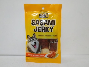 Pet8 Sasami Jerky Fish Strap wrapped By Chicken Fillet 50gr