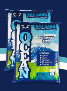 Pasir Kucing Gumpal Wangi Ocean Cat Sand Litter Bentonite 5L