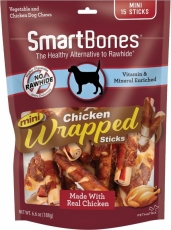 Snack Anjing Smart Bones Wrapped Chicken 15 Stick