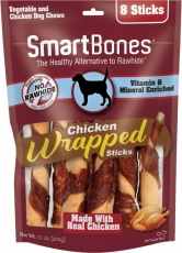 Snack Anjing Smart Bones Wrapped Chicken 8 Stick