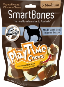 Snack Anjing Smart Bones Playtime Peanut Butter 5 Medium