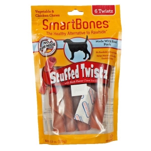 Snack Anjing Smart Bones Stuffed Twist Pork 6 Twist