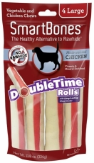 Snack Anjing Smart Bones Double Time Rolls Chicken 4 Large