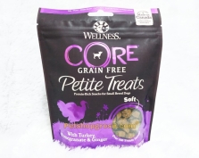 Wellness Core Dog Grain Free Petite Treats Soft Turkey,Pomegranate & Ginger 6oz
