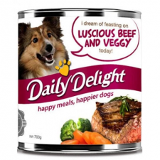 Makanan Basah / Kaleng Anjing Daily Delight Dog Luscious Beef & Veggie 375gr