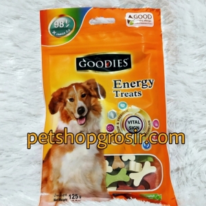 Snack Anjing Goodies Dental Energy Cut Bone Shape Mix 125gr