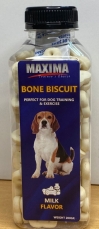 Biscuits Anjing Maxima Dog Biscuits Bone Milk Flavour 110gr