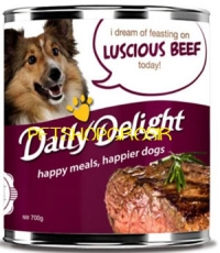 Makanan Basah / Kaleng Anjing Daily Delight Dog Luscious Beef 375 Gram (DD25)