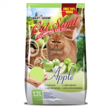Pasir Kucing Best in Show Cat Sand Clumping Apple 12 Liter