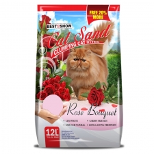 Pasir Kucing Best in Show Cat Sand Clumping Rose Bouguet 12 Liter
