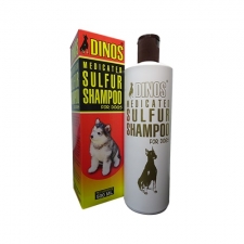Shampoo Anjing Ketombe Dinos Medicated Sulphur Shampoo 500mL