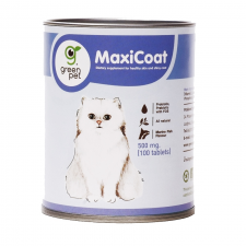 Vitamin Bulu Kucing Green Pett MaxiCoat Cat 500mg 100 tab