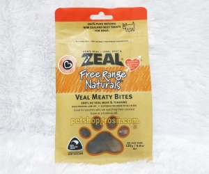 Snack Anjing Grain Free Zeal Treats Free Range Naturals Veal Meaty Bites 125gr