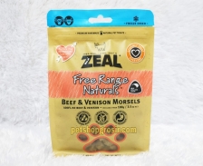 Snack Anjing & Kucing Grain Free Zeal Treats Free Range Naturals Beef & Venison Morsels 100gr