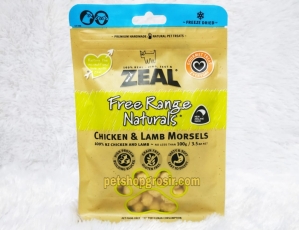 Snack Anjing & Kucing Zeal Treats Free Range Naturals Chicken & Lamb Morsels 100gr