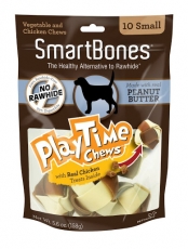 Snack Anjing Smart Bones Playtime Peanut Butter 10 Small