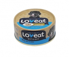 Makanan Basah / Kaleng Anjing Loveat Dogfood Chiken & Beef 90gr