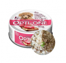 Makanan Basah / Kaleng Anjing Opti-One Dog Chicken & White Tuna, Oatmeal 90gr
