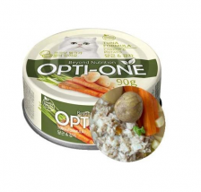 Makanan Basah / Kaleng Kucing Opti-One Cat White Tuna & Caroot, Potato 90gr