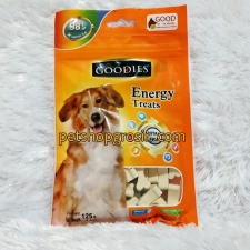 Snack Anjing Goodies Dental Energy Cut Bone Shape Milk 125gr