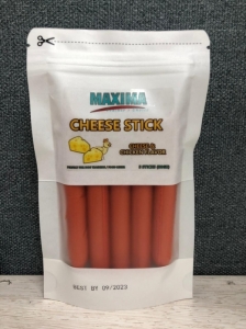 Snack Sosis Untuk Anjing Maxima Jerky Sausage Chicken Cheese Stick 80g